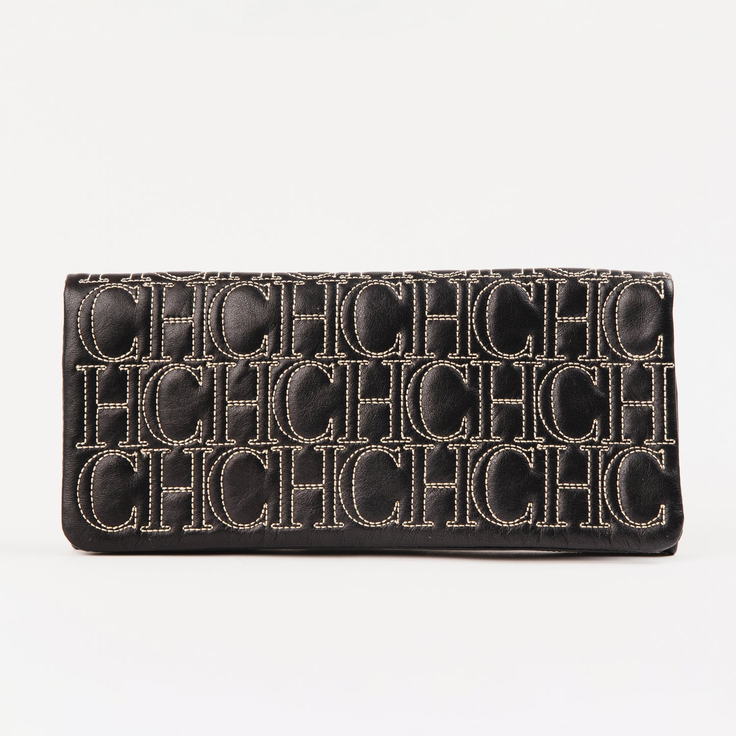 CH leather clutch