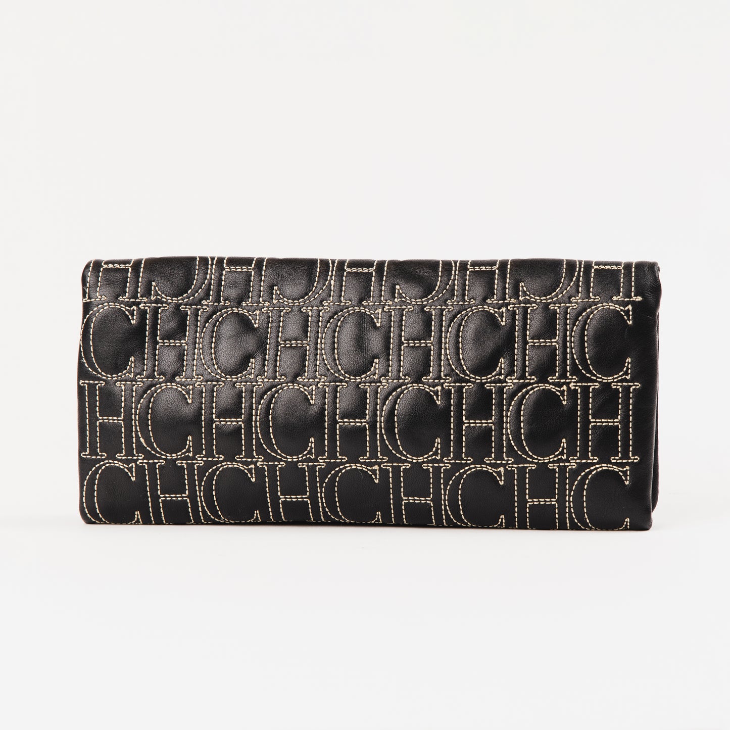CH leather clutch