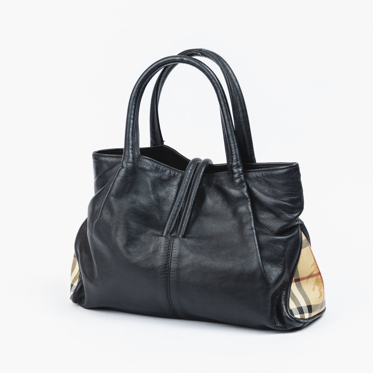 Black Leather Top Handle
