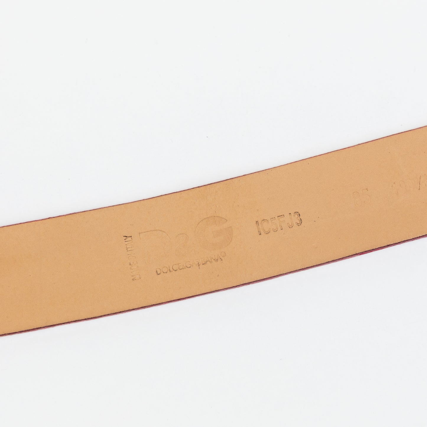 Red Shiny Belt with Silver Buckle
