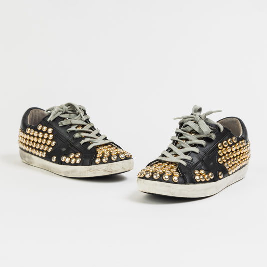 NEW! Studded Gold/Black Superstars