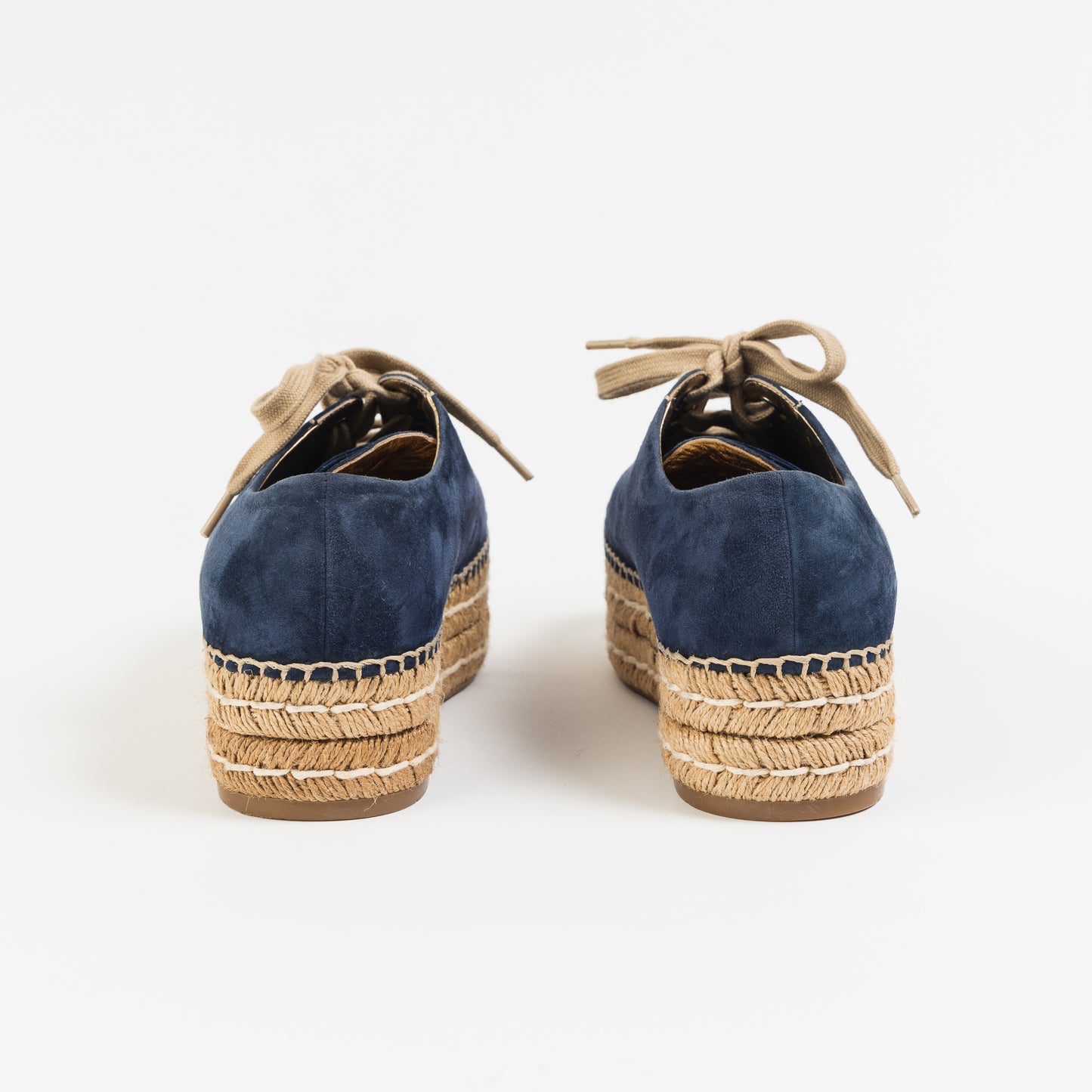 Lace-Up Suede Platform Espadrilles