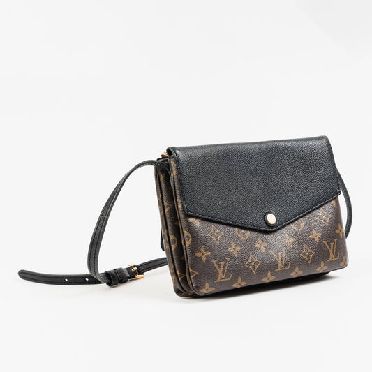 Black Monogram Canvas Twinset Bag