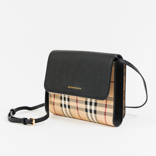 NEW! E-canvas and Leather Crossbody Bag