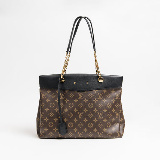 Pallas Chain Monogram Canvas Tote Bag