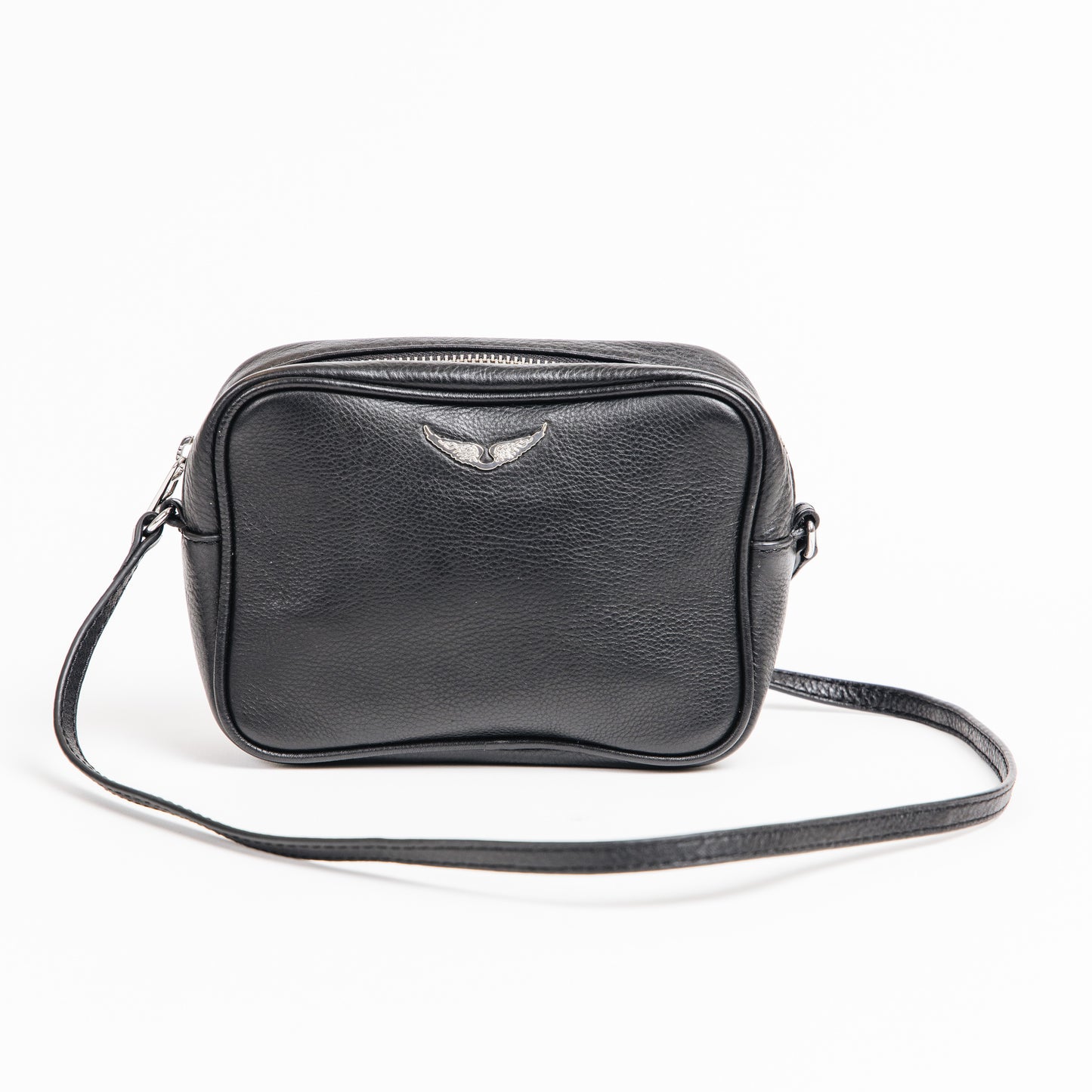 Women's Black X-small Wings Leather Camera Bag