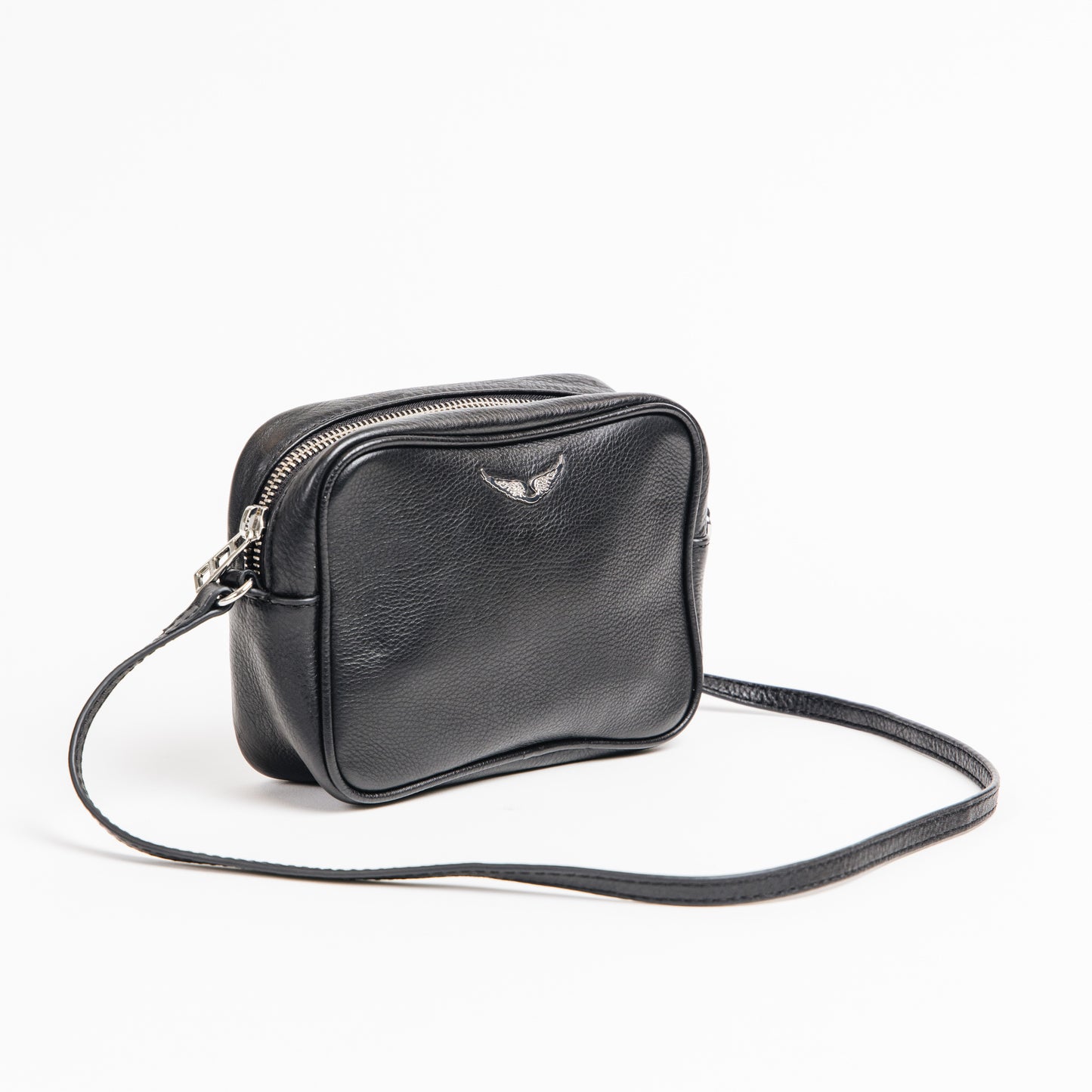 Women's Black X-small Wings Leather Camera Bag