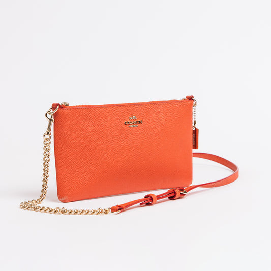 Saffiano Leather Chain Crossbody