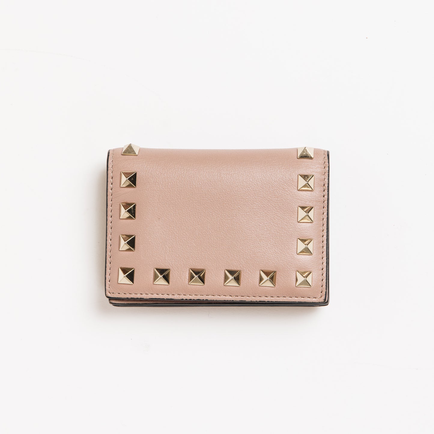 Rockstud Leather Small Wallet