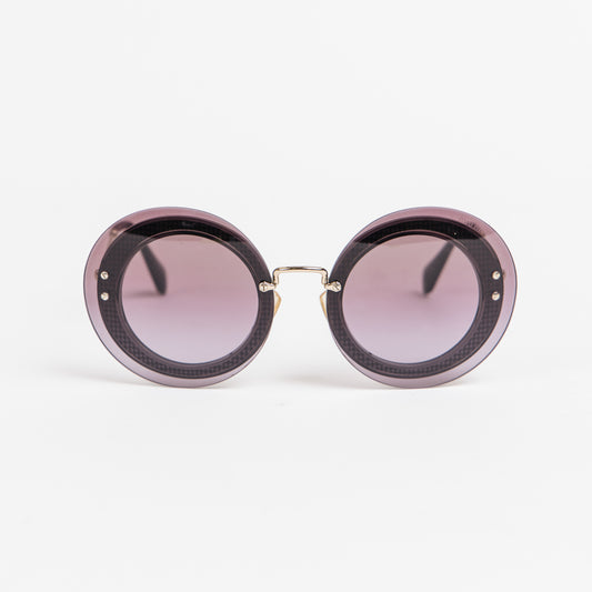 Violet Round Oversized Sunglasses