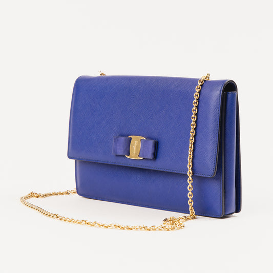 Blue Vara Bow Chain Bag