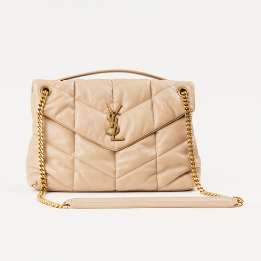 Beige Medium Puffer LouLou Bag