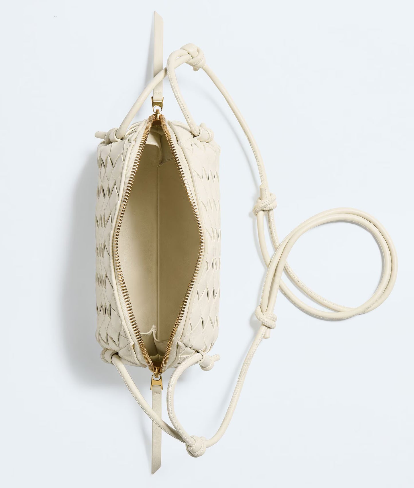 Women's Intrecciato Concert Pouch in Sea salt