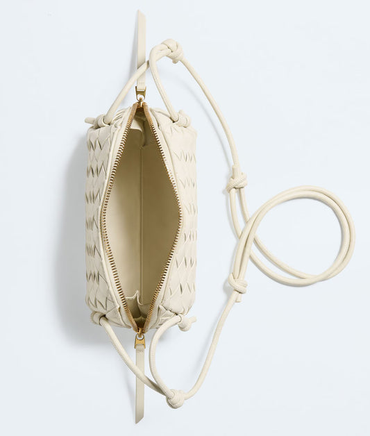 Women's Intrecciato Concert Pouch in Sea salt