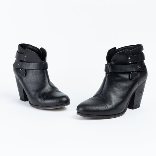 Rag & Bone Black Leather Booties