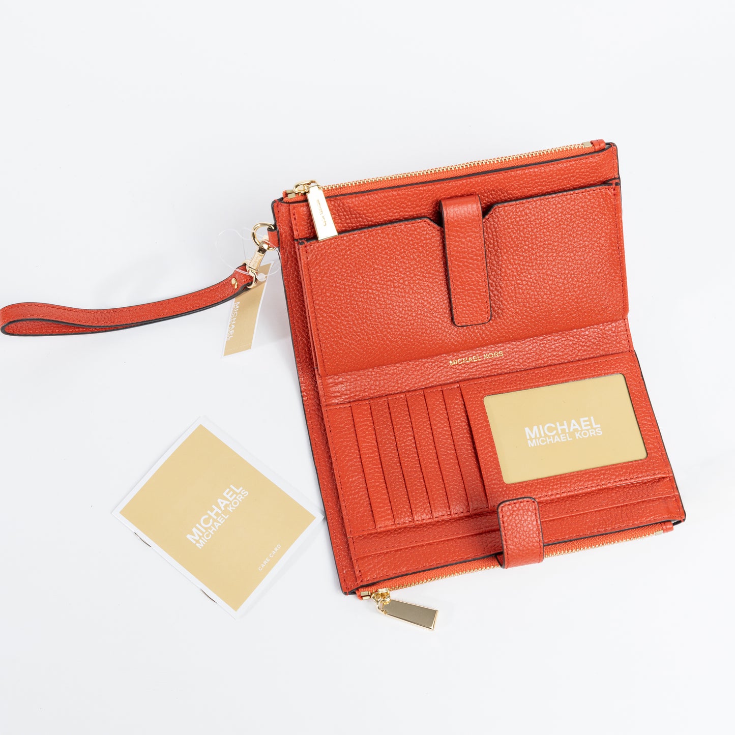 NUEVA! Red Leather Wristlet Wallet