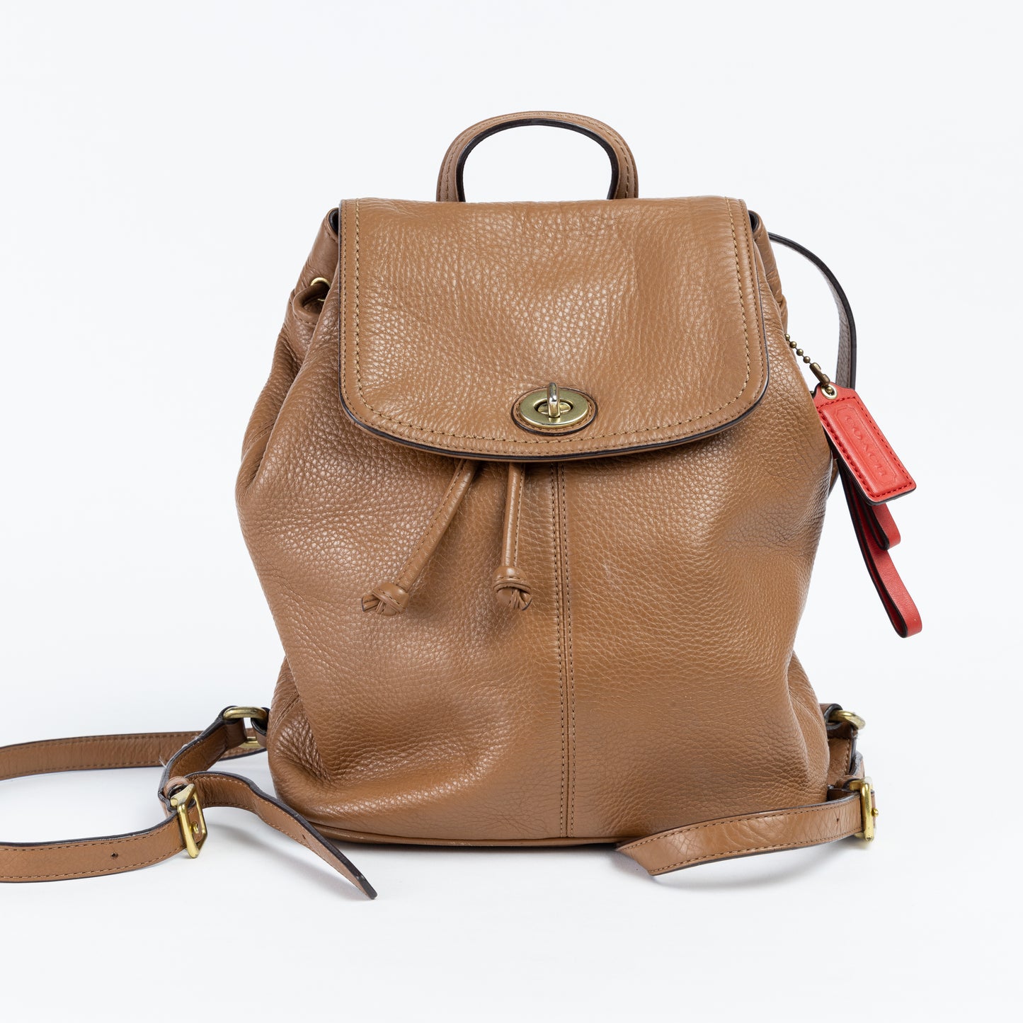 Leather Camel Backpack