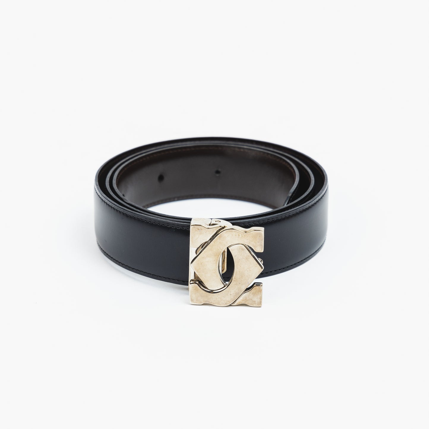 Black/Brown Reversible Logo Belt