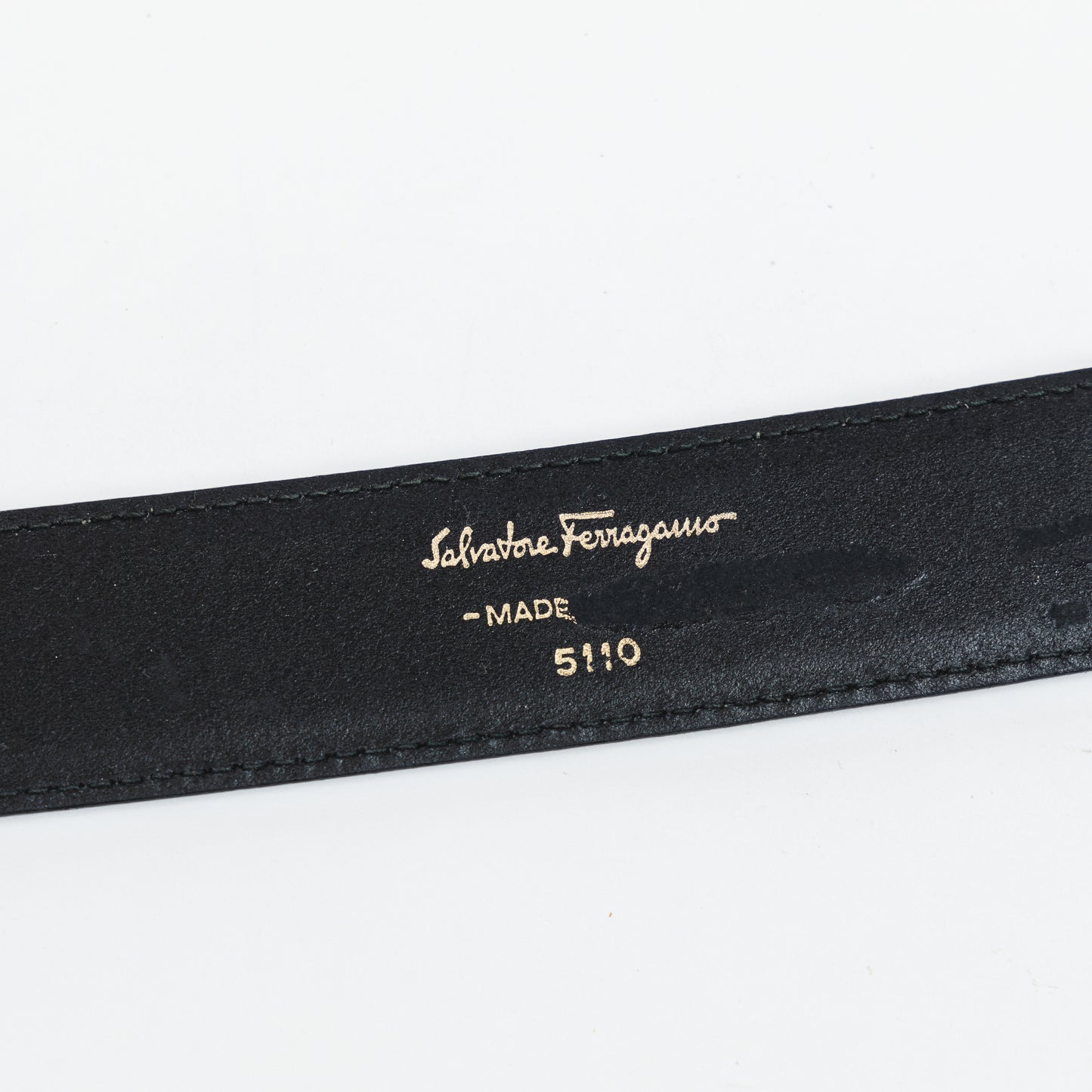 Black Leather Belt with Fringe Detail