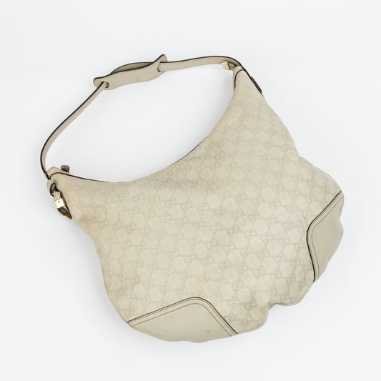 White Leather Hobo Bag