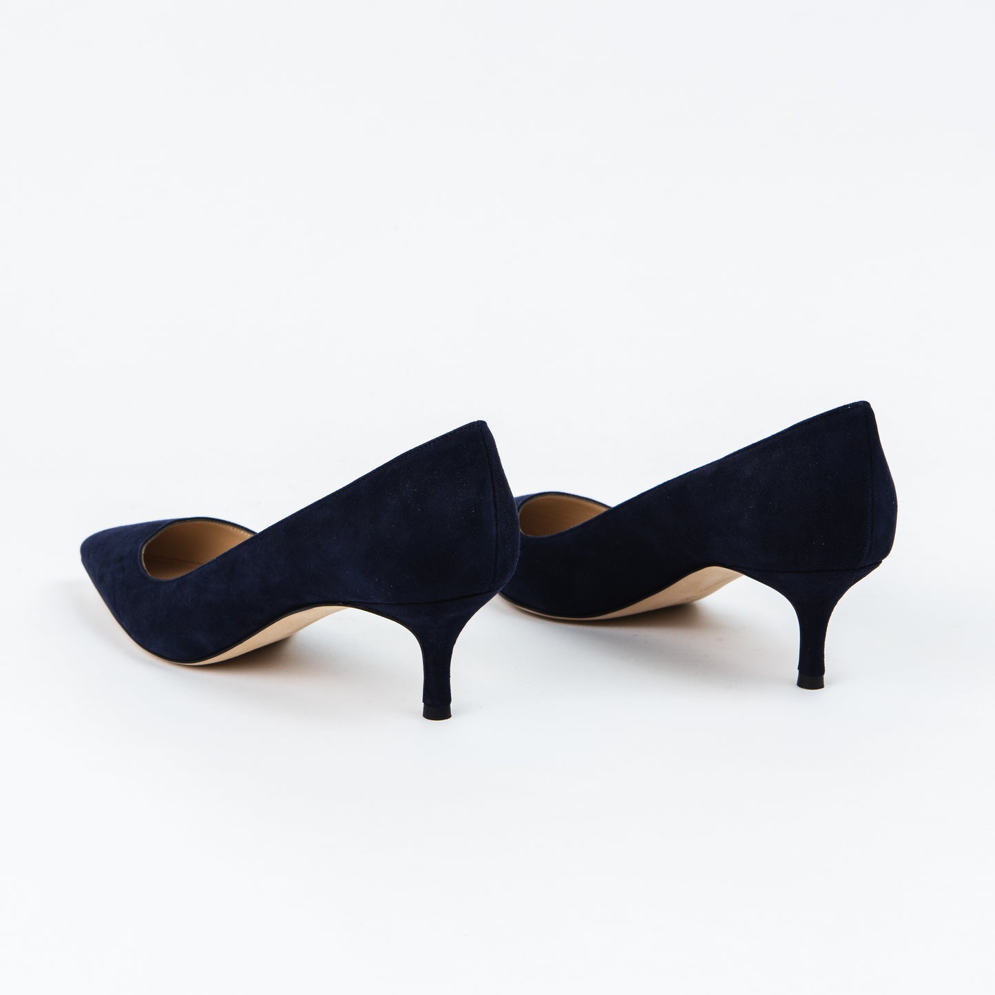 SIN USO! Blue Suede Low Heel Pumps