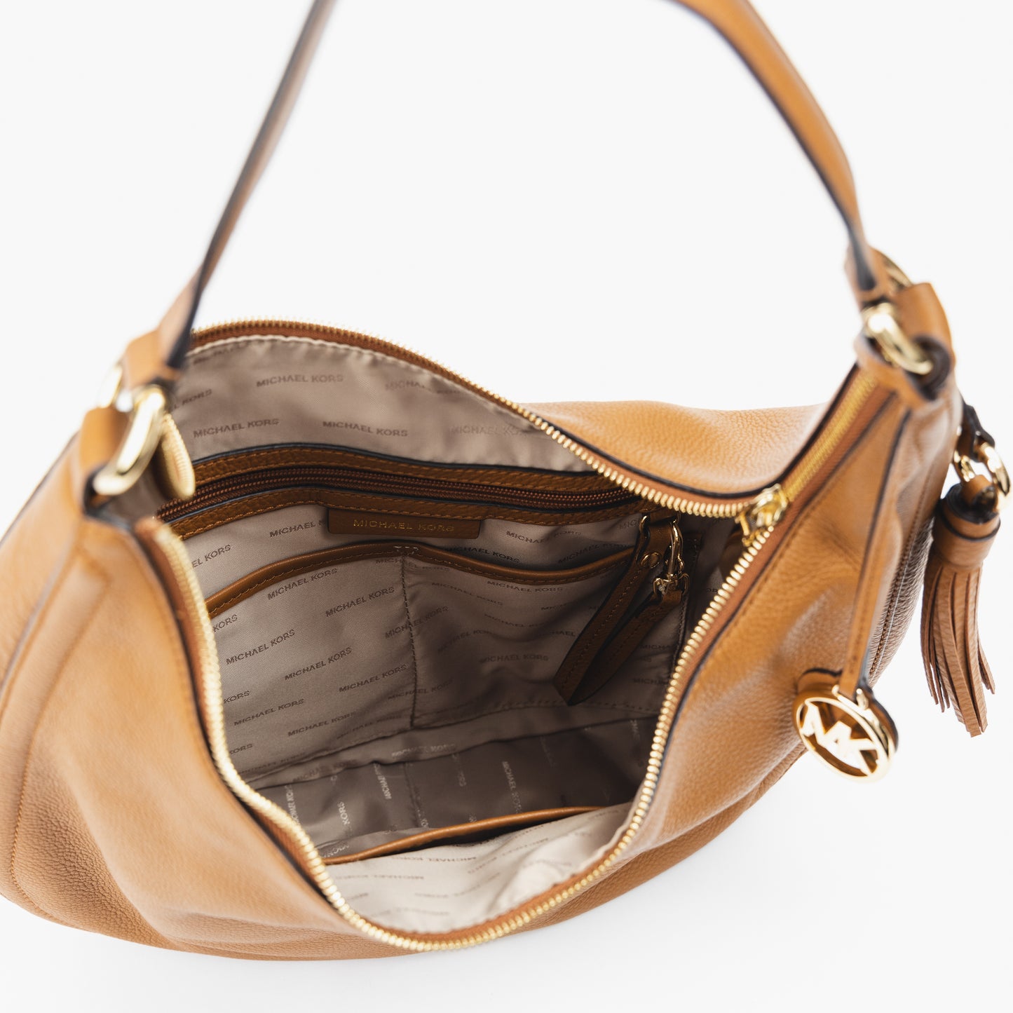 Camel Leather Hobo Bag