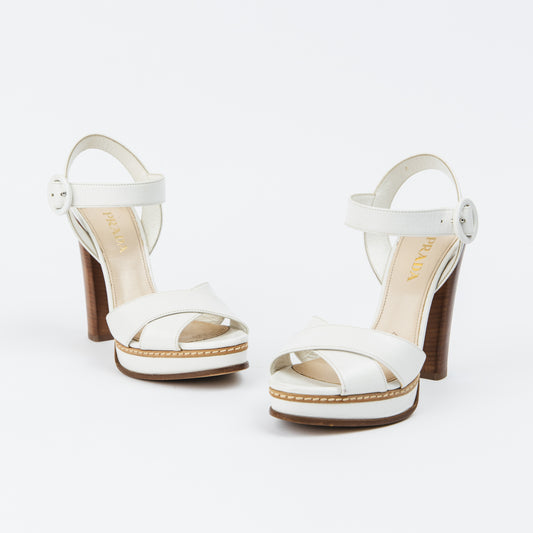 White Leather Sandals