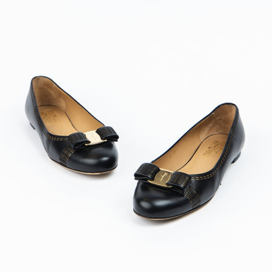 Leather Bow Flats