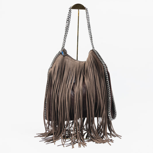 Black Fringe Falabella Tote Bag