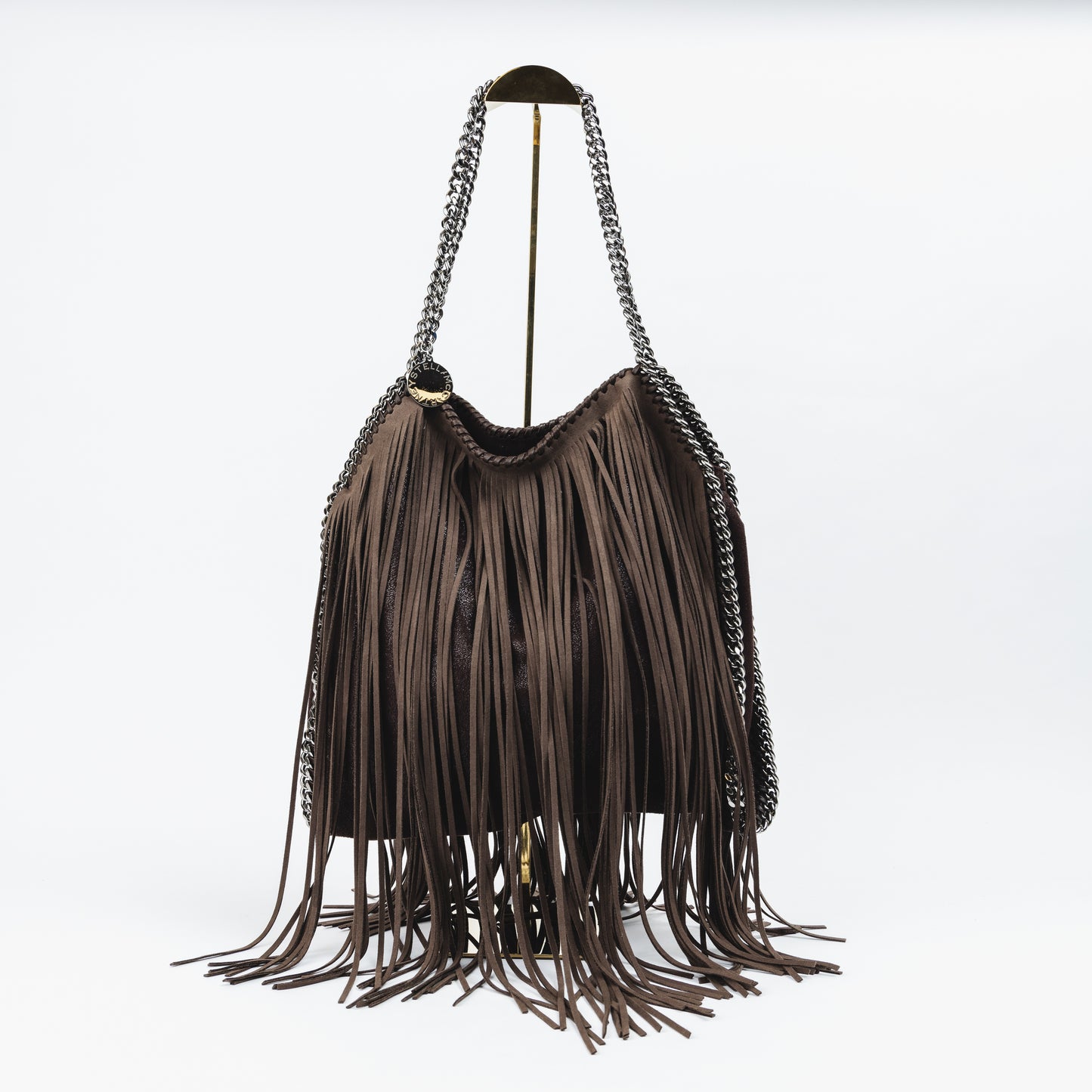 Black Fringe Falabella Tote Bag