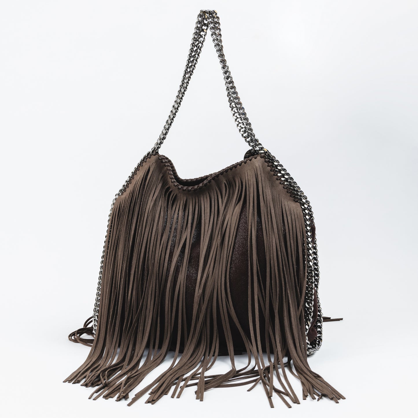 Black Fringe Falabella Tote Bag