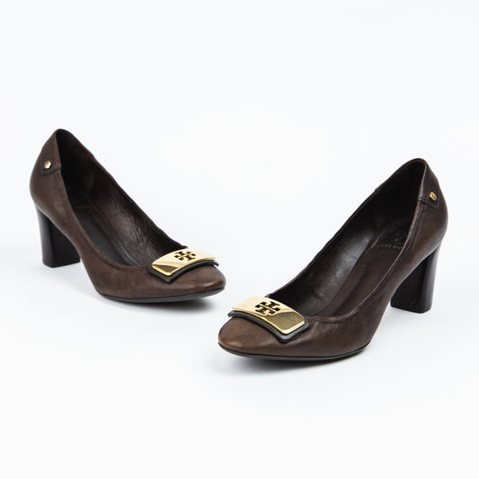 Brown Low Heel Pumps