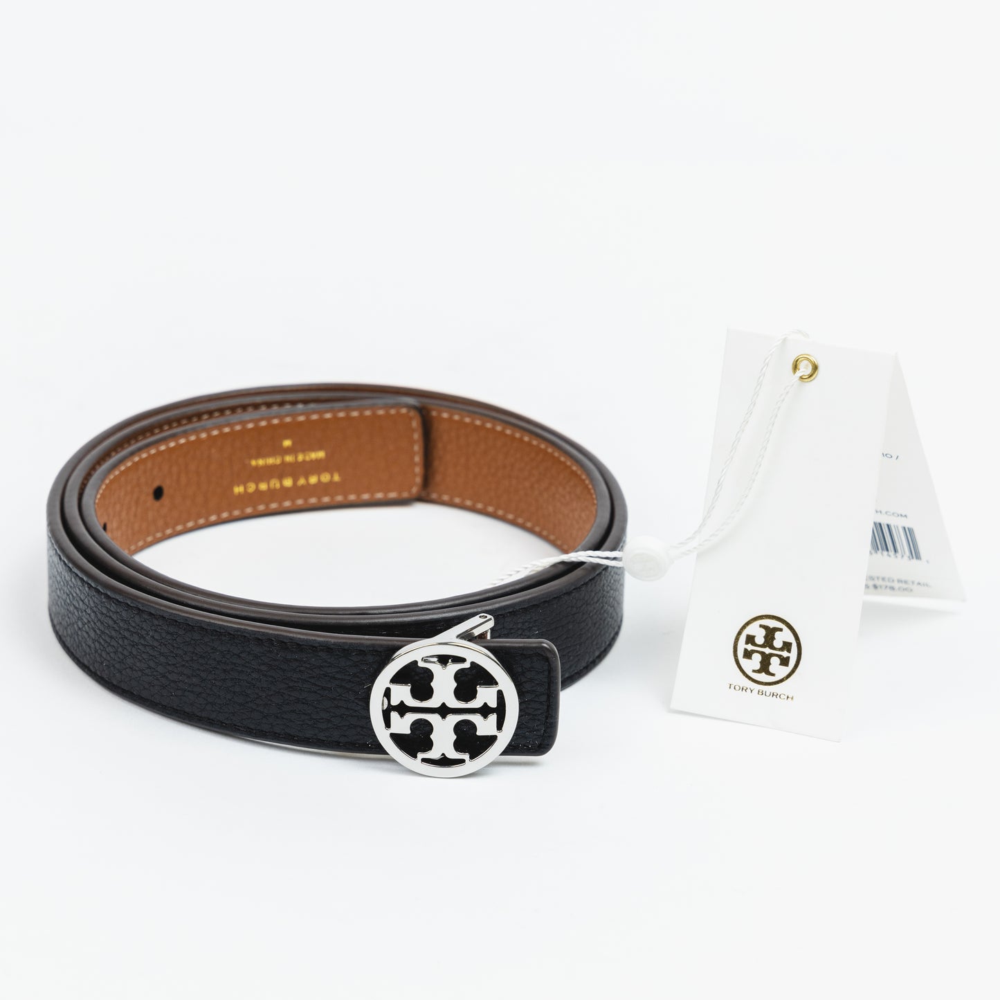 NEW with tags! Reversible Black/Camel Leather Belt